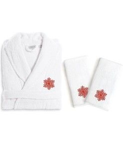 Terry Hand Towel And Robe Set Brand New Sealed Flake Small/Medium White Linum